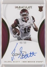 2018 Panini Immaculate Collegiate Rookie Auto 46/99 Jaleel Scott #151 Auto a6i