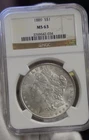 1889 US Morgan Silver Dollar $1 NGC MS63