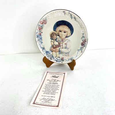 Paul from Dear To My Heart Plate Collection Jan Hagara 1990 Plate #2437A w/Stand