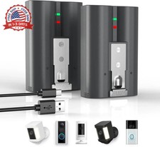 2 Pack 7200mAh Long-Lasting Battery for Ring-Doorbell 2/3/4/3plus, Stick Up Cam/