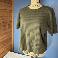 Silk Club Collection Women’s Sweater XL Short Sleeve Silk Angora Blend Vintage