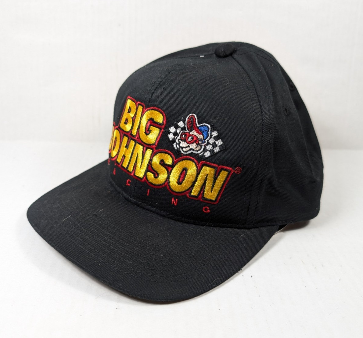 Vintage Big Johnson Racing Hat Black Snapback Kudzu Always in the Pole Position