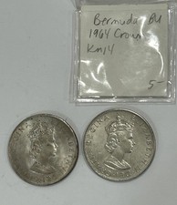 1964 Bermuda Silver Crown 2x BU 