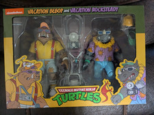 NECA TMNT Teenage Mutant Ninja Turtles Vacation BeBop Rocksteady Figures