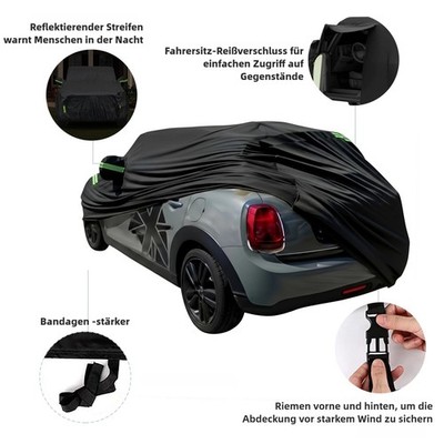 Für Mini Cooper Abdeckplane Ganzgarage Autoabdeckung Vollgarage UV Schutzhülle.