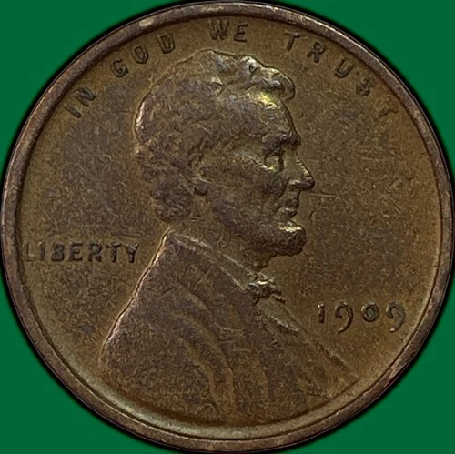 1909-VDB Lincoln Wheat Cent Extremely Fine XF Coin #37532