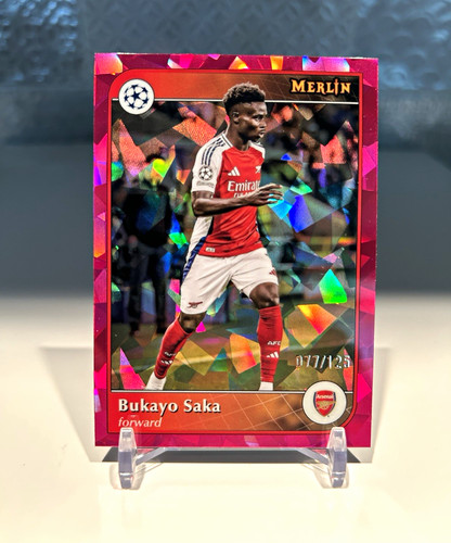 Topps 2024-25 Merlin UEFA Club Competitions Bukayo Saka Arsenal #7 Serial /125