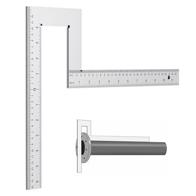 MorningRo 1 Pack Flange Angle Square Pipefitter 11.8 x Inches, Silver 