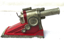 Vintage Die Cast Metal Cannon Artillary Piece Spring Loaded Made In USA-Damaged