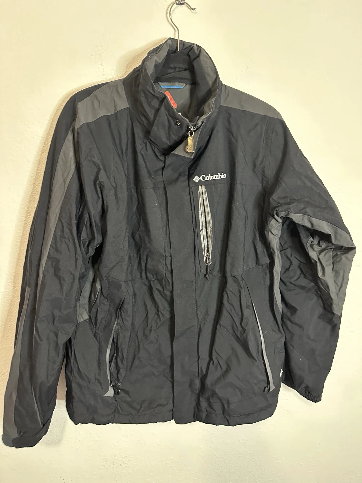 Columbia Omni-Heat Thermal Comfort Black Gray Full Zip Jacket Men’s M