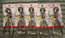 5 Medium Cookie Scoops 2 Tbsp / 30ml / 1 oz Dough Ice cream Fruit NEW