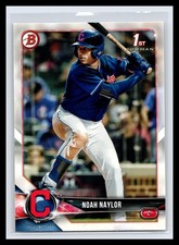 2018 Bowman Draft #BD-193 Noah Naylor 1st Paper Prospect RC Cleveland Indians