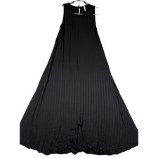 Rachel Pally Black Striped Sleeveless Maxi Dress Womens Small Made in USA Flowy