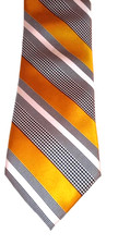 DiBanGu Tie Mens One Size Yellow Black Stripe Silk Necktie Dress Wedding Formal