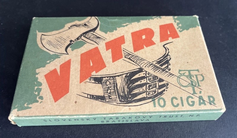 Vatra Cigar empty packet box * Czechoslovakia Cold War vintage 1950’s cigarette