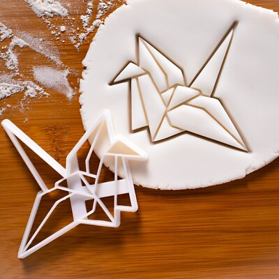 Origami Paper Crane Cookie Cutter - cute nursery baby shower bird freedom love