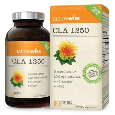 NatureWise CLA 1250, High Potency, Natural Weight Loss Exercise ...