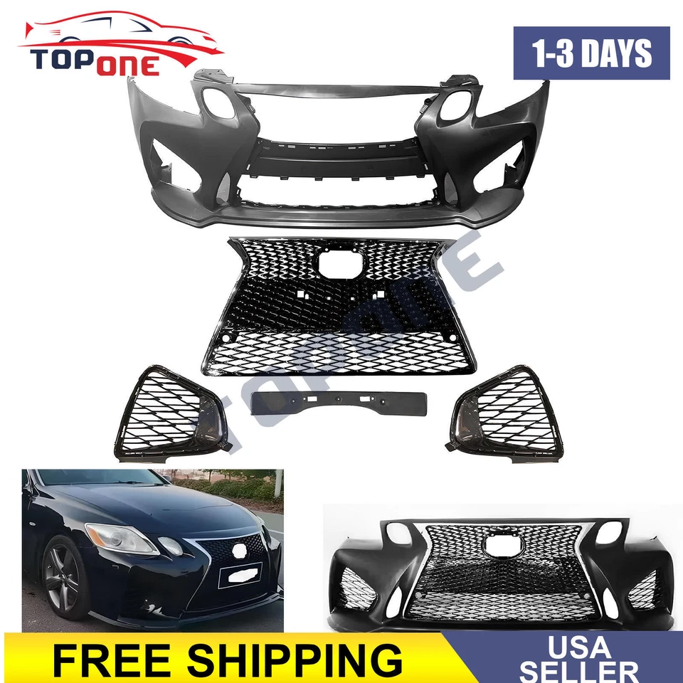 Front Bumper Conversion to 16+ GS F Style Fit For 2006-2011 Lexus GS GS300 GS350 Foto 2 de 4