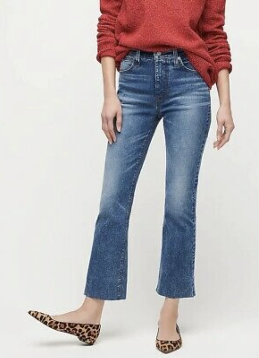 Crew cropped best sale jeans