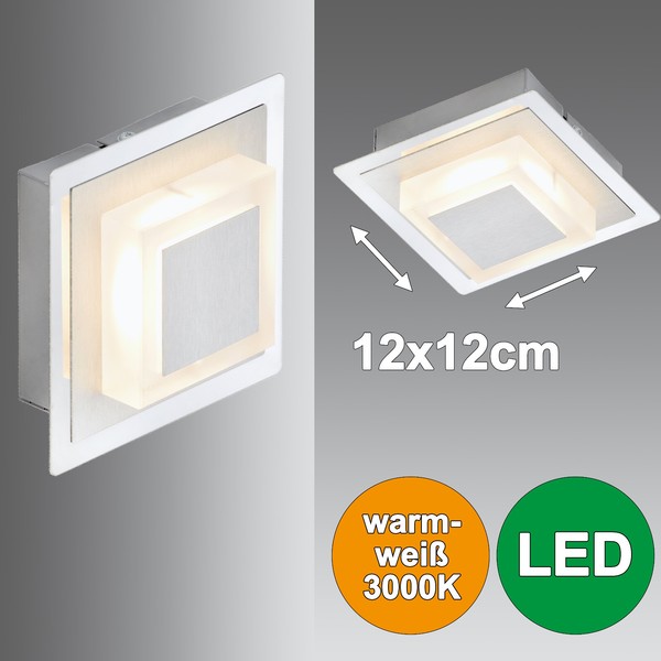 Led Spot Aufputz Deckenspot Anbau Kleine Deckenlampe Wandlampe Wandleuchte Eckig-image