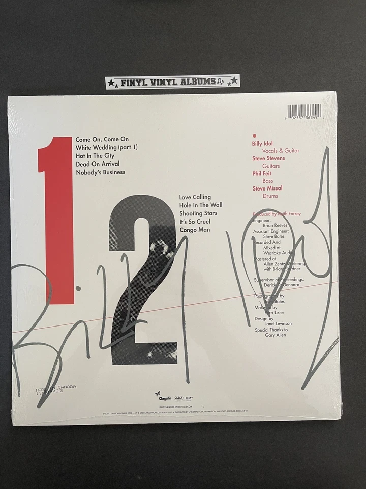 BILLY IDOL-SELF TITLED-2017 VINYL LP-NEW FACTORY SEALED - Image 2 of 2