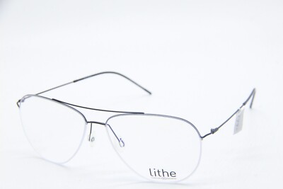 NEW LITHE EYEWEAR 16008 COL.452 BLACK AUTHENTIC EYEGLASSES FRAMES 59-14 ...