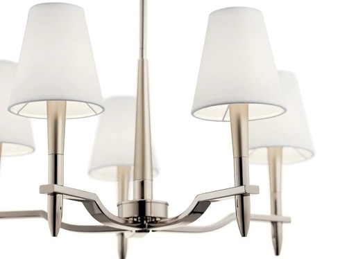 Kichler 44310PN - Kinsey 5 Light Chandelier - Polished Nickel - Picture 2 of 3