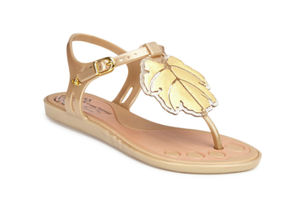 gold leaf sandals