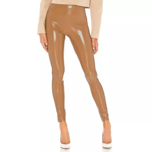 Women Faux Latex High Waist Bodycon PU Leather Pencil Leggings PVC Trousers - Picture 10 of 16