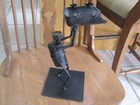 Brutalist Abstract Metal Art Sculpture figure — photo 2
