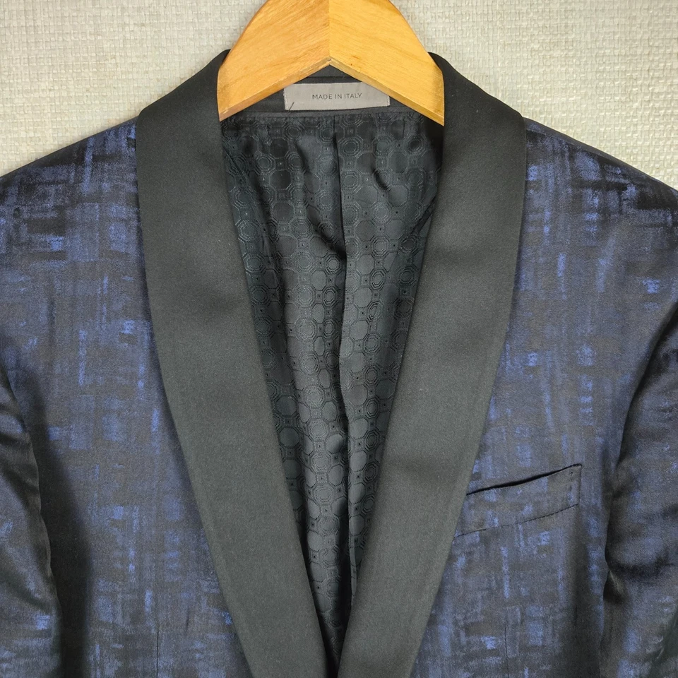 Chaqueta de cena CORNELANI $1995 para hombre 100 % seda chal solapa talla 40 esmoquin azul Italia Foto 3 de 4