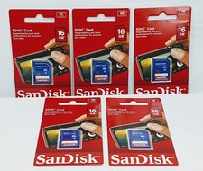 5 x SanDisk 16GB Class 4 SDHC Memory Card - SDSDB-016G-B35 NEW LoT