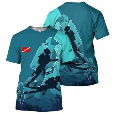 Scuba Diving Always Be Nice To A Diver 3D All Over Printed T Shirt Diver Tee