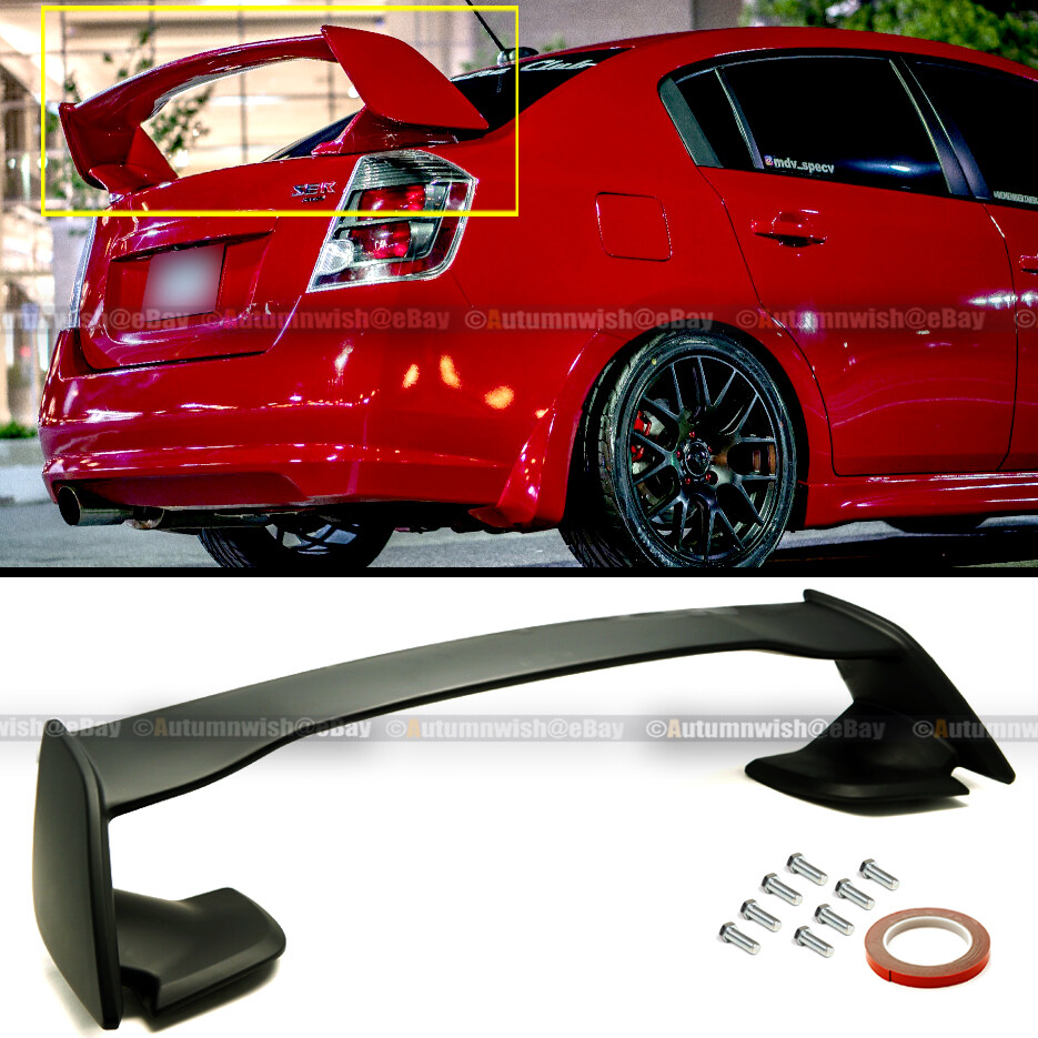 For 07-12 Nissan Sentra 4DR B16 JDM Style Unpainted ABS Rear