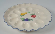 Vintage PFALTZGRAFF Summer Garden Fluted Rim Deviled Egg Platter* Made in U.S.A.