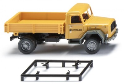 Camion WIKING SCANIA 4x2 Plateau Rouge Et Jaune, échelle 1/87