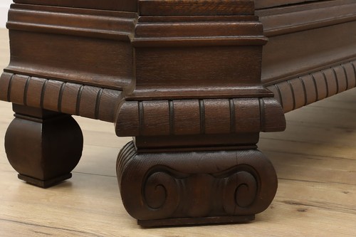 Renaissance Antique Oak Office Library Bookcase Sculptures #54006 - Picture 15 of 15