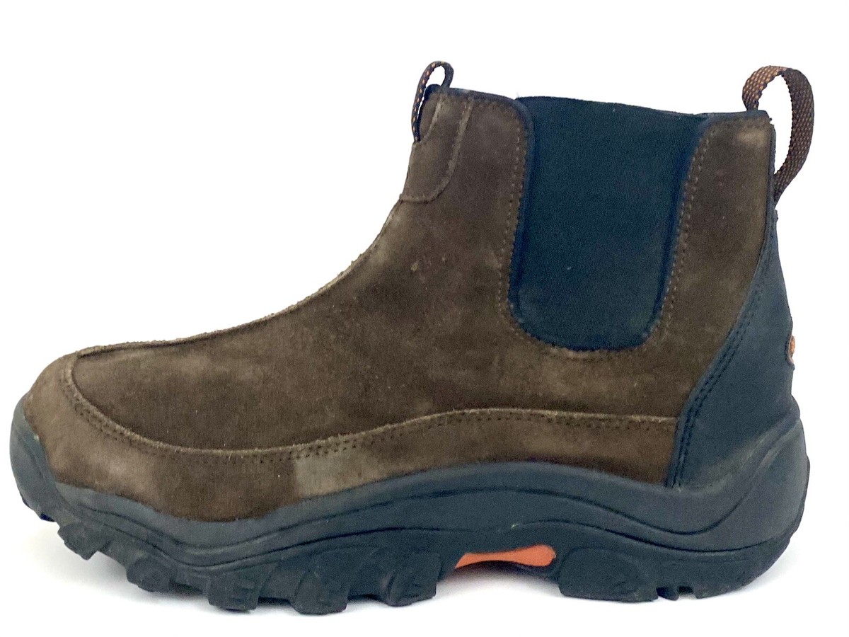 Columbia MAZAMA Pull-On Suede Leather Boots Omni Grip Brown Size11