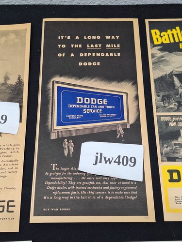 10 Vintage 1943 DODGE TRUCK ADS Original Print Ad Literature - Picture 6 of 11