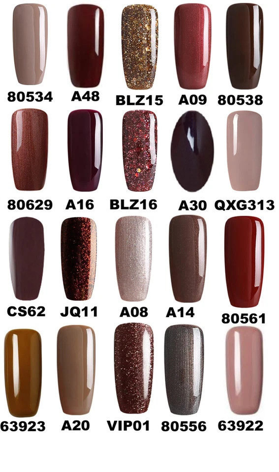 BLUESKY GEL NAIL POLISH BROWN BEIGE RUST POPULAR AUTUMN WINTER UV LED SOAK OFF