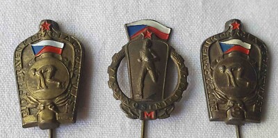 Czech - Czechoslovakia lot of three badges different sports competitions, 1960s