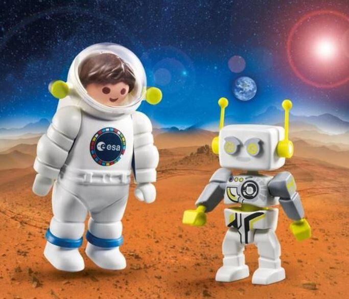 Playmobil Duo Pack Space Set 70991 Astronaut Esa and ROBert Robot