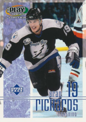 2001-02 UD Playmakers #89 BRAD RICHARDS - Tampa Bay Lightning
