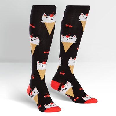 Sock It To Me kniehohe Damensocken - Kitty Cone (UK 3-8)