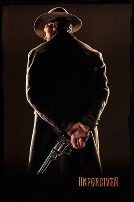 UNFORGIVEN (1992) ORIGINAL ADVANCE MOVIE POSTER   -  ROLLED  -  NO RELEASE DATE