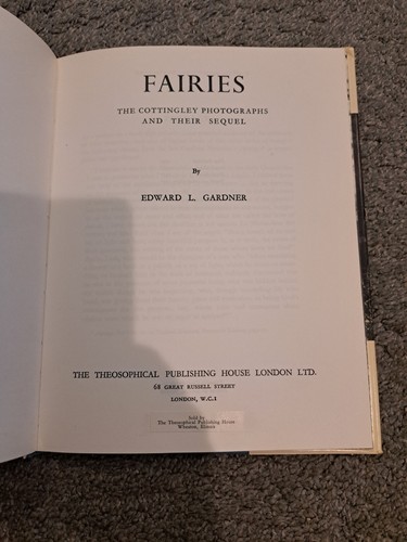 Fairies Book of Real Fairies Edward L. Gardner 1966 Fourth Edition - Picture 5 of 9