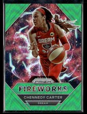 Chennedy Carter - 2021 Panini Prizm WNBA Fireworks Prizms Green #1 Atlanta Dream