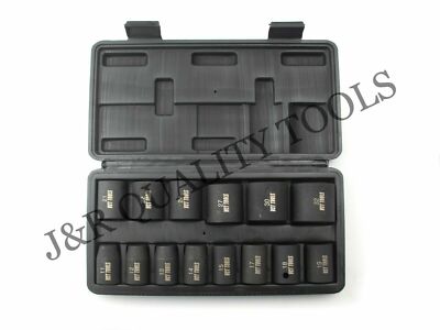 14pc Shallow Impact Socket Set 1/2'' inch Drive Metric MM  Automotive Mechanic