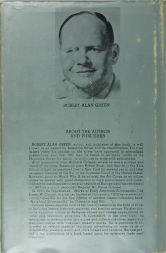 Marks of American Silversmiths HCDJ Robert Alan Green Signed First Edition VG - Bild 6 von 6