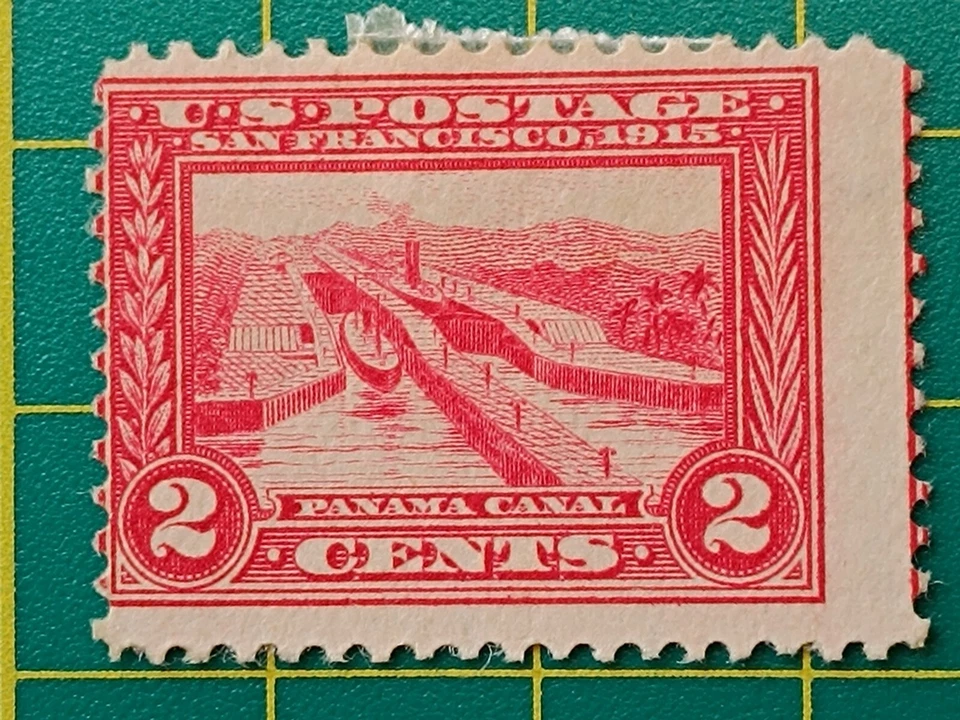 US stamp 1913, Sc A145, #398, 2c, Misperforated, MLH - Image 3 of 4